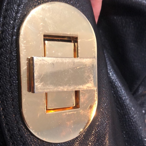 Badgley Mischa Platinum Connie Black Leather Hobo Bag - Picture 12 of 13